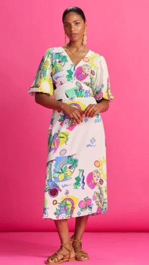 Midi Dresses|POM Amsterdam>POM Amsterdam Sicilian Love Dress