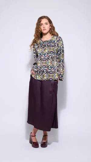 Skirts|Neris>Neris Sloane Skirt - Raisin