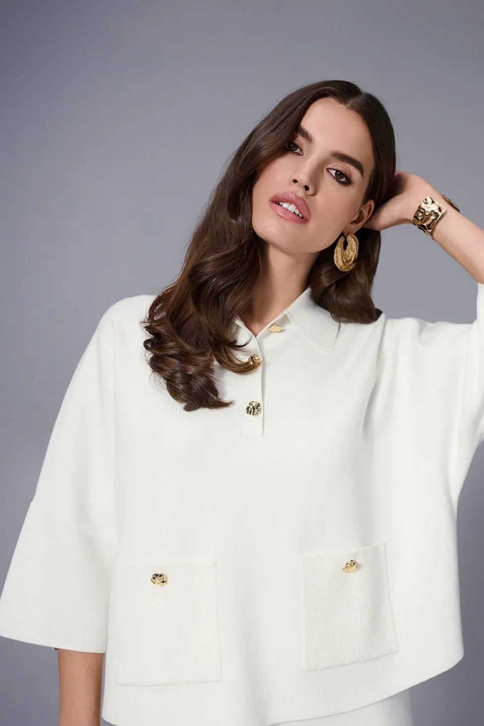 soft-focus-boxy-knit-sweater-p-ZhWybogT-5.webp Knitwear|Joseph Ribkoff>Joseph Ribkoff Soft Focus Boxy Knit Sweater Pullover - White Winter 253962