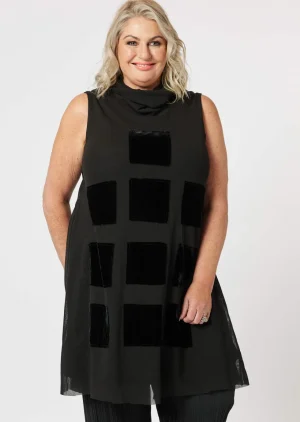 Clarity|Tops>Clarity Sophia Cowl Neck Tunic Size 12