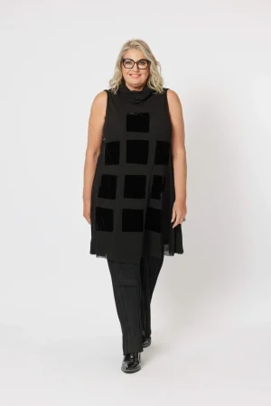 Clarity|Tops>Clarity Sophia Cowl Neck Tunic Size 12