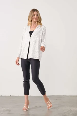 Jackets|Holmes & Fallon>Holmes u0026 Fallon Special Sequin Jacket - Milk White