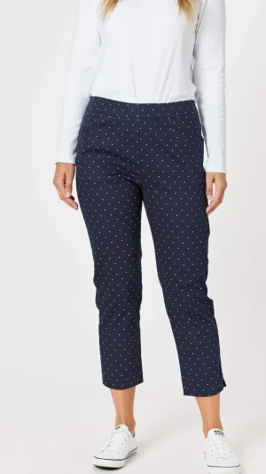 Pants Edit|Gordon Smith>Gordon Smith Spot Slim Leg Pant - Navy/White