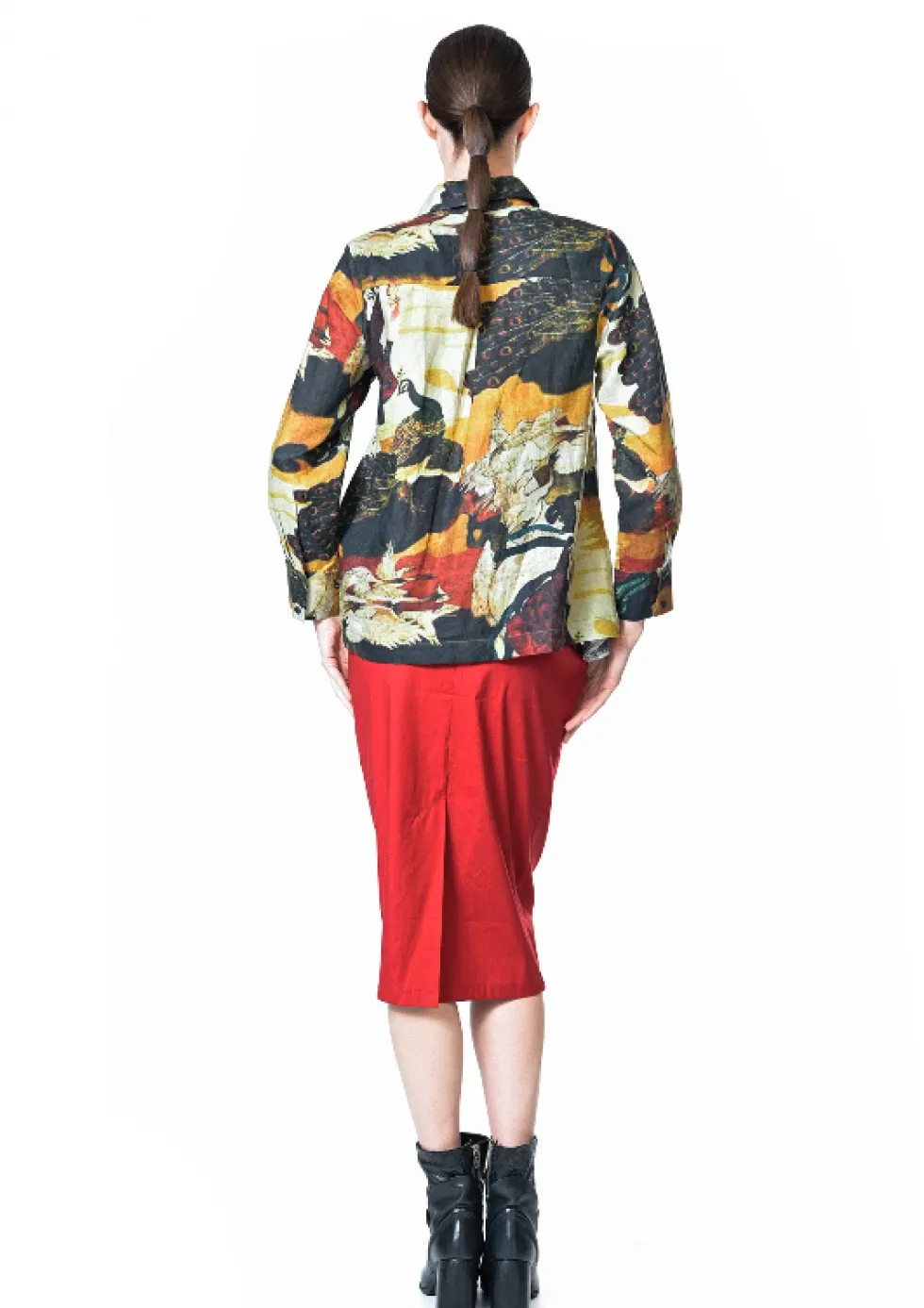 stretch-linen-madmen-skirt-r-anMwlYzH-3.webp Skirts>Megan Salmon Stretch Linen Madmen Skirt - Red