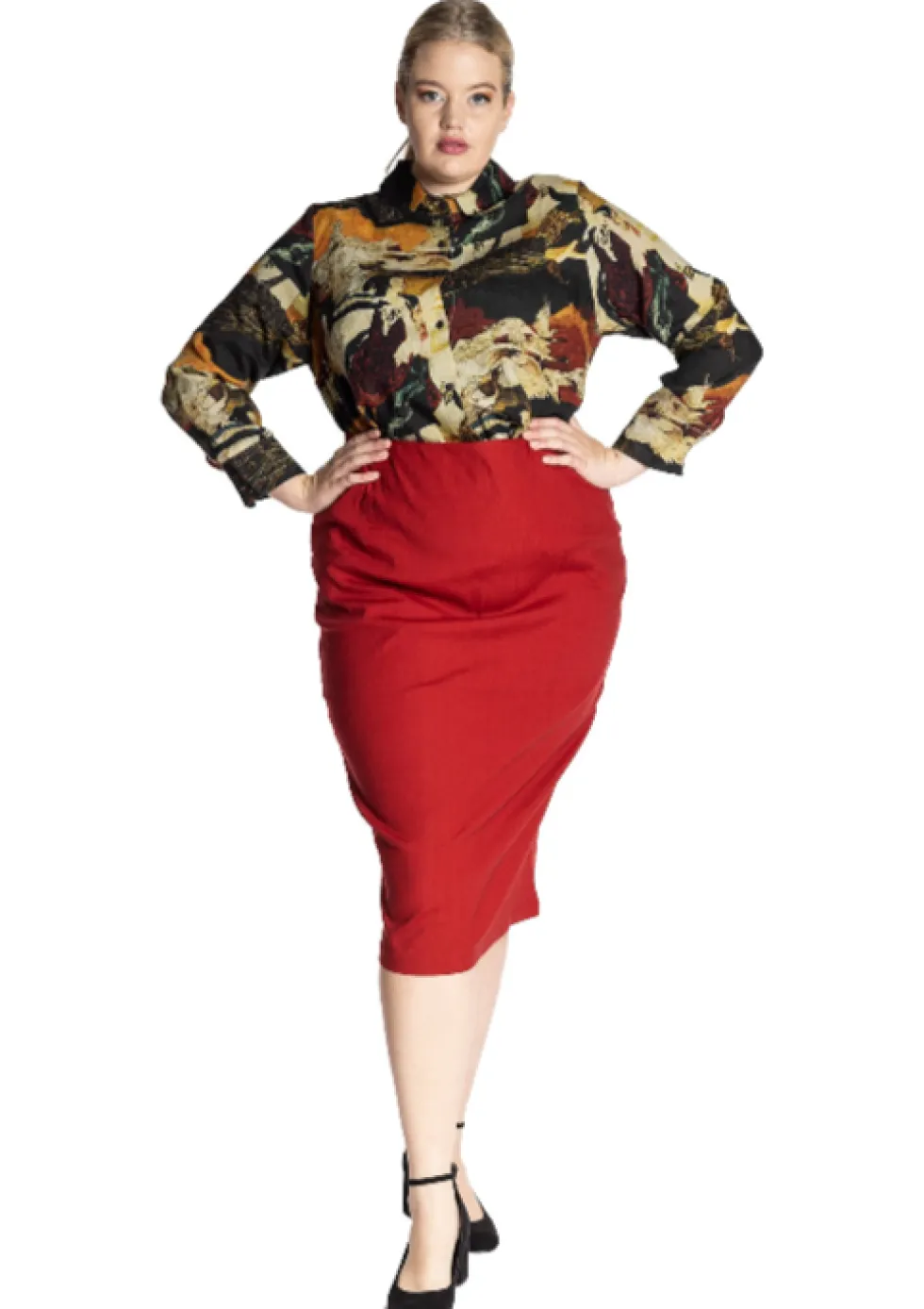 stretch-linen-madmen-skirt-r-anMwlYzH-5.webp Skirts>Megan Salmon Stretch Linen Madmen Skirt - Red