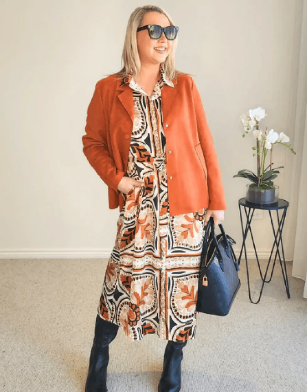 studio-button-floral-print-dre-TEIPYXof-4.webp Shirts Edit|Shirt Dresses>Threadz Studio Button Floral Print Dress - Chocolate Multi