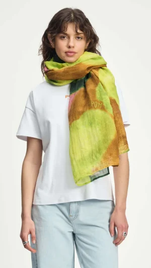 POM Amsterdam|Scarves>POM Amsterdam Summer Bliss Lime Shawl