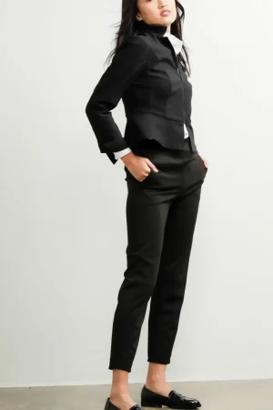 Dress Pants|Sacha Drake>Sacha Drake Tapered Leg Pull On Pant - Black