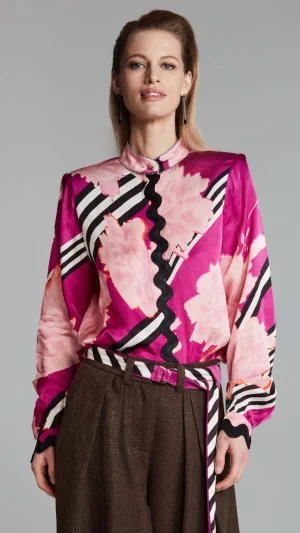 Blouses|POM Amsterdam>POM Amsterdam Taylor Blouse - Pink Size 8