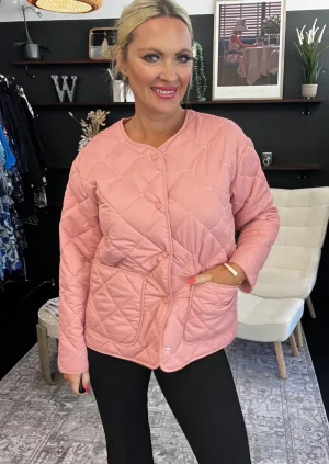 Jackets|FOIL>Foil Tic Tac Toe Jacket - Chintz Pink