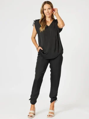 Tops|Tops>Hammock u0026 Vine Traveller Luxe V Neck Top - Black Size 16