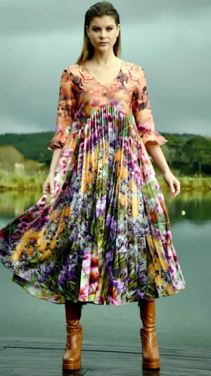 Trelise Cooper|Wedding Guest Dresses>Trelise Cooper Trick Or Pleat Dress - Curate Size S