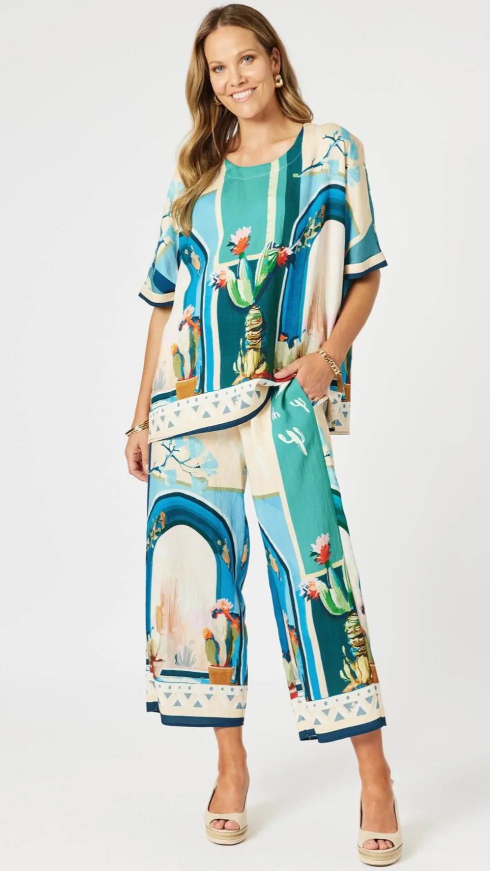 tulum-print-wide-leg-pant-bl-IEgLXIjV-1.webp Pants Edit|Casual Pants>Clarity Tulum Print Wide Leg Pant - Blue/Multi