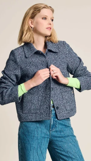 Jackets|POM Amsterdam>POM Amsterdam Tweed Blue Jacket