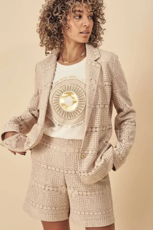 Shorts|Mos Mosh>Mos Mosh Veia Ellinor Shorts - Cement