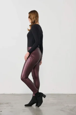 Pants Edit|Holmes & Fallon>Holmes u0026 Fallon Wet Look Legging Pants - Cognac Size 10