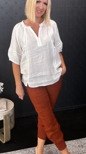 Pants Edit|Dress Pants>Foil Work Smart Pant - Bombay