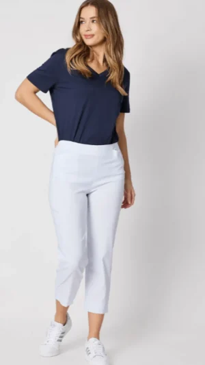 Pants Edit|Casual Pants>Threadz Zara Stretch Pant - White