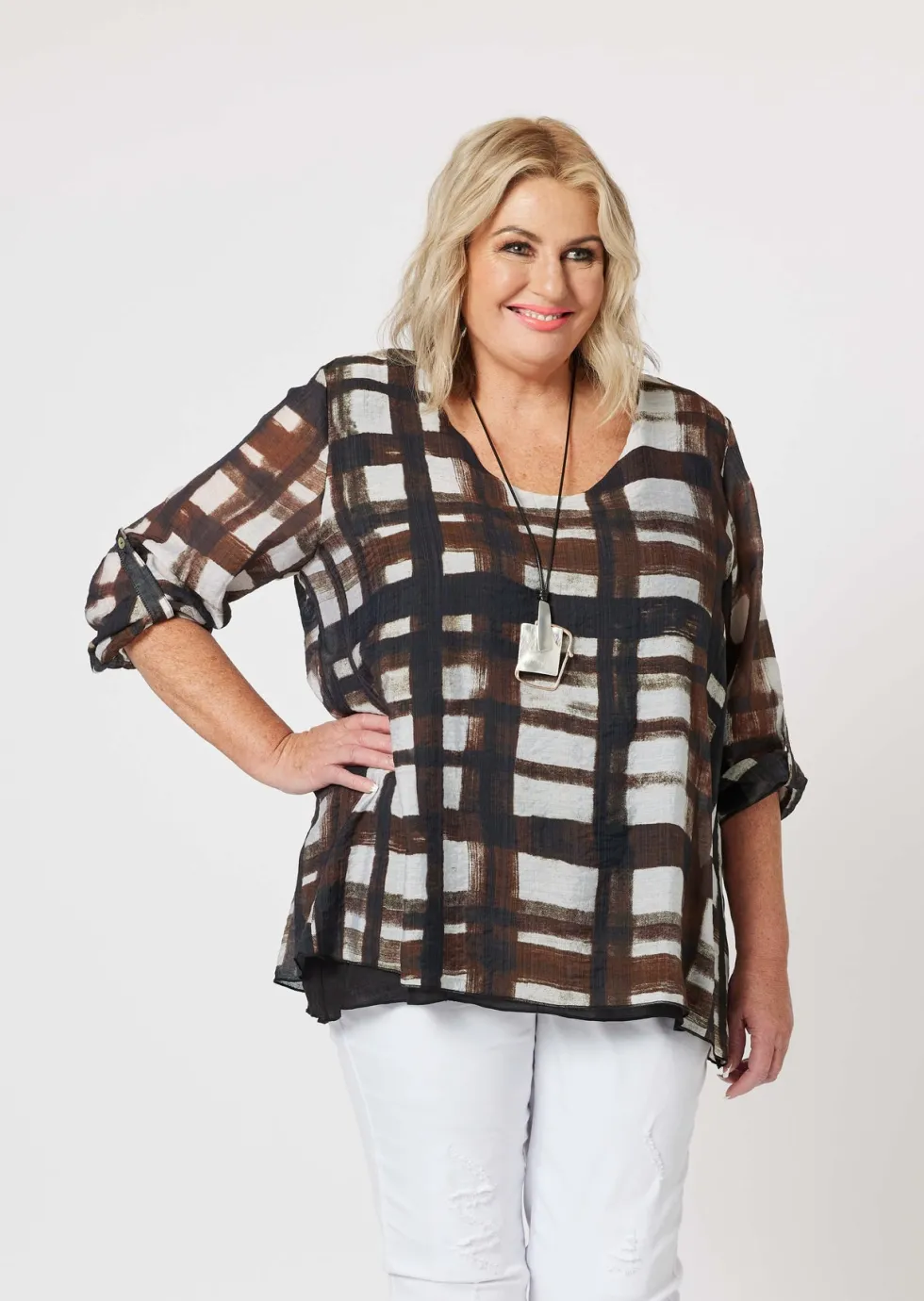 zena-check-layered-tunic-size-dWXeMUSD-0.webp Tops|Tops>Clarity Zena Check Layered Tunic Size 16