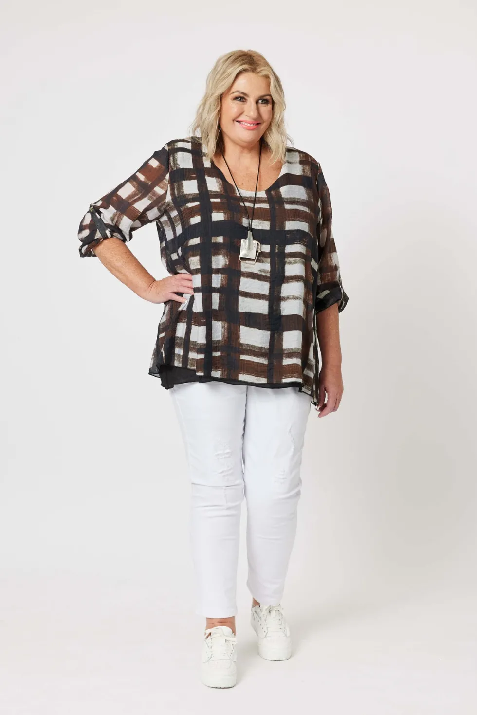zena-check-layered-tunic-size-dWXeMUSD-2.webp Tops|Tops>Clarity Zena Check Layered Tunic Size 16