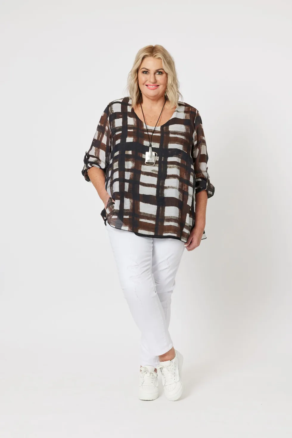 zena-check-layered-tunic-size-dWXeMUSD-3.webp Tops|Tops>Clarity Zena Check Layered Tunic Size 16