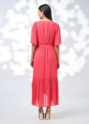 Midi Dresses|Colourful Dresses>Loobies Story Zora Midi Dress - Watermelon